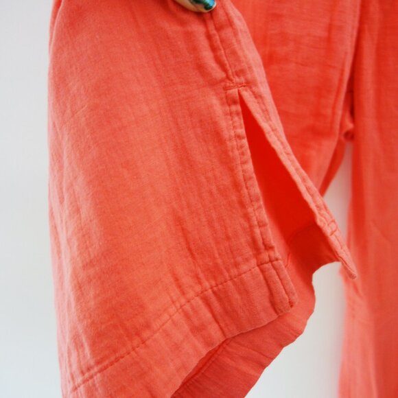 Old Navy High-Waisted Crinkle Gauze Super Wide-Leg Pants in Coral (XL) NWT! - Picture 9 of 12